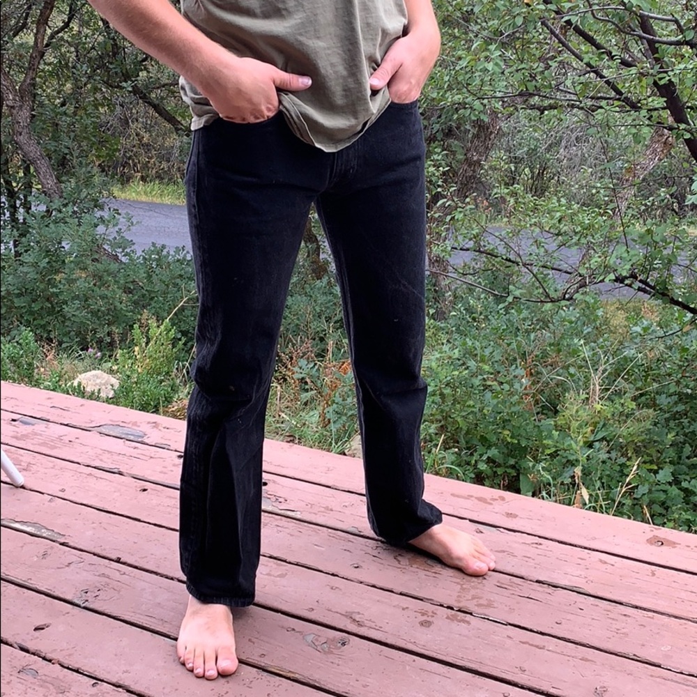 Pendleton black straight leg denim pants.